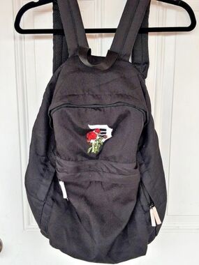 Primitive Black Embroidered Backpack Like New